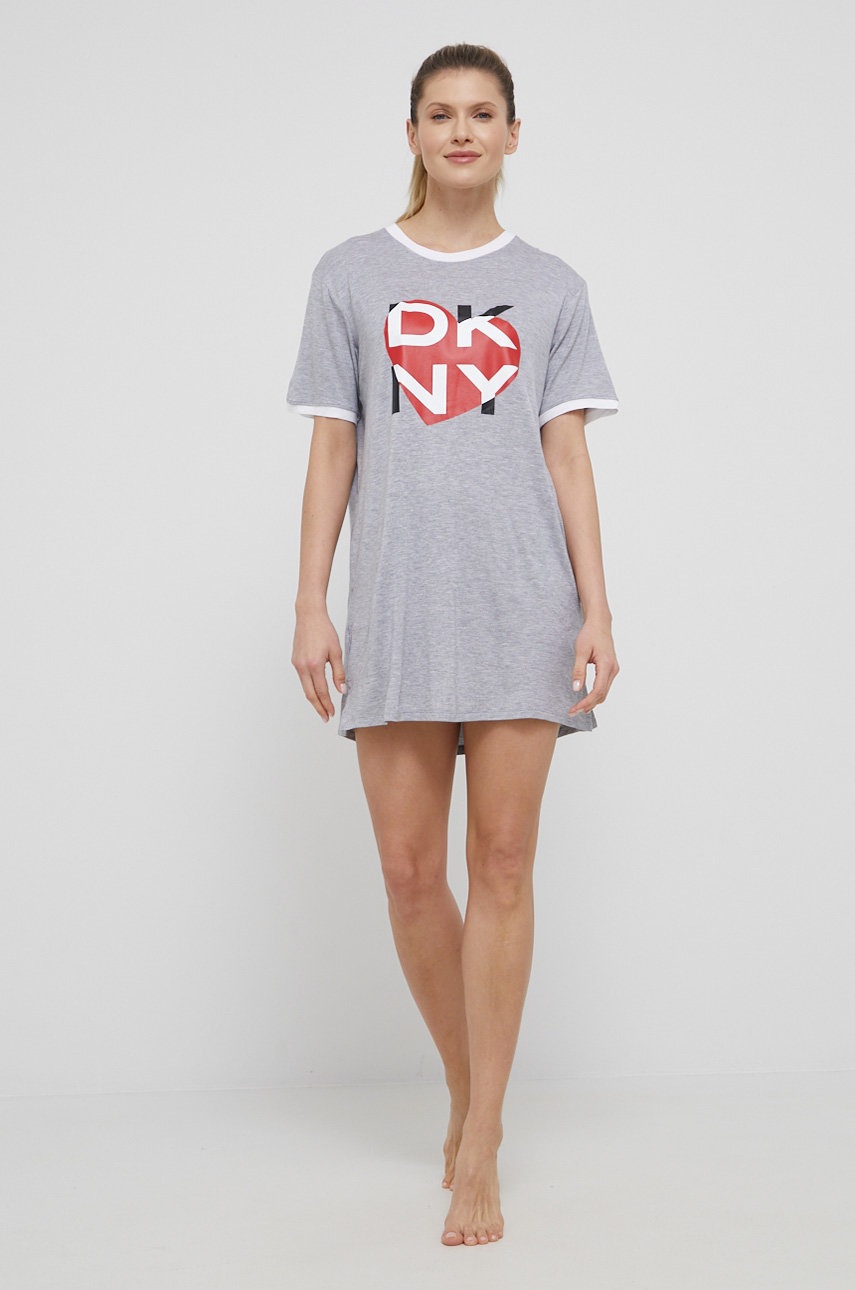 

Нощница Dkny дамска в сиво, Сив