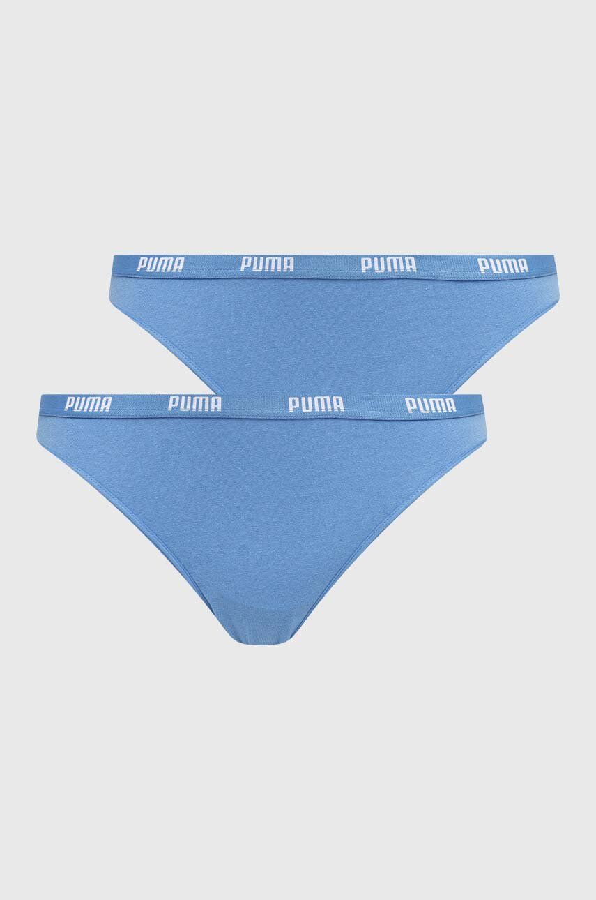 Kalhotky Puma 2-pack - modrá - Hlavní materiál: 57 % Bavlna