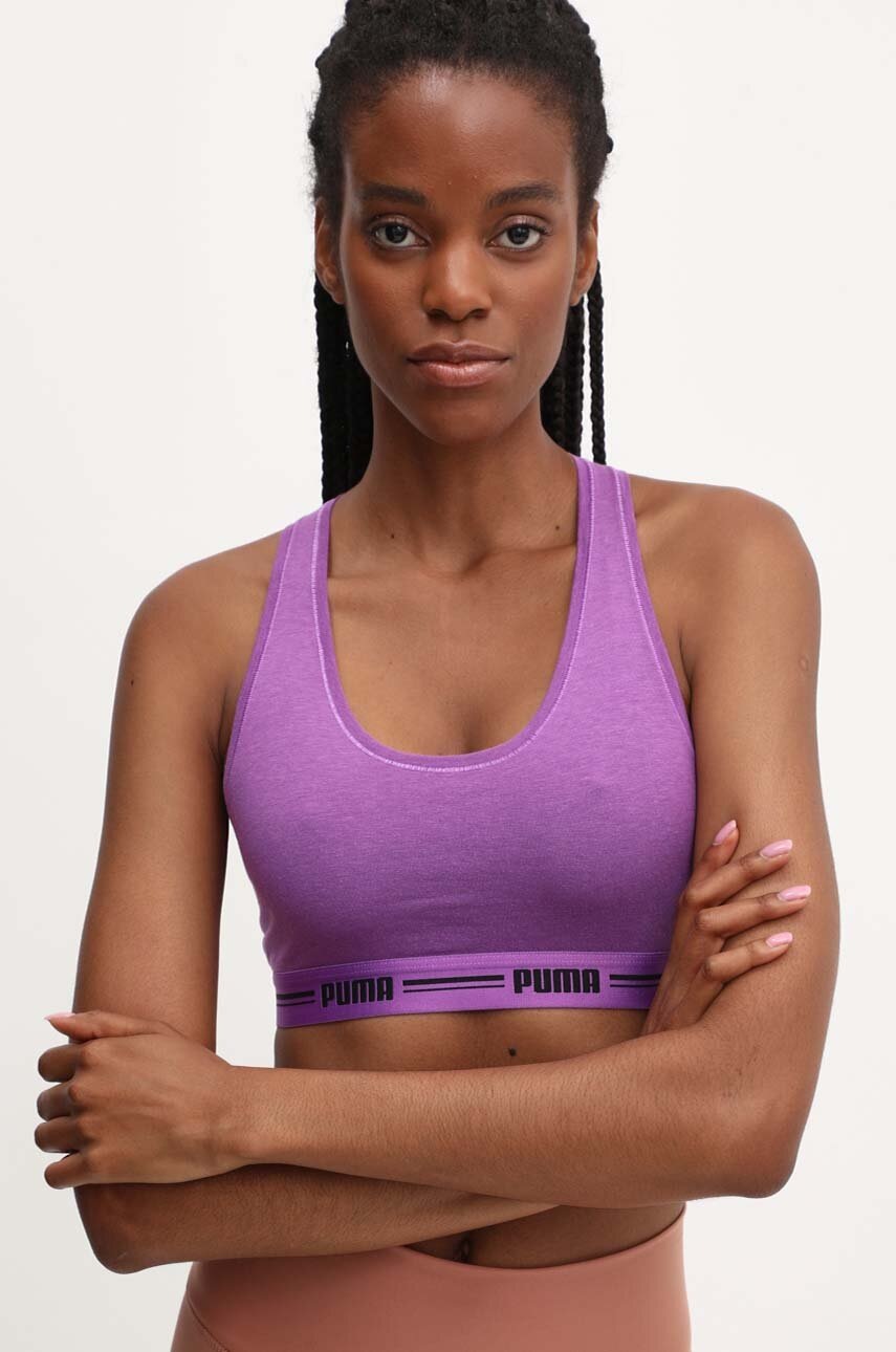 

Сутиен Puma в тъмносиньо с меланжов десен 907862, Виолетов