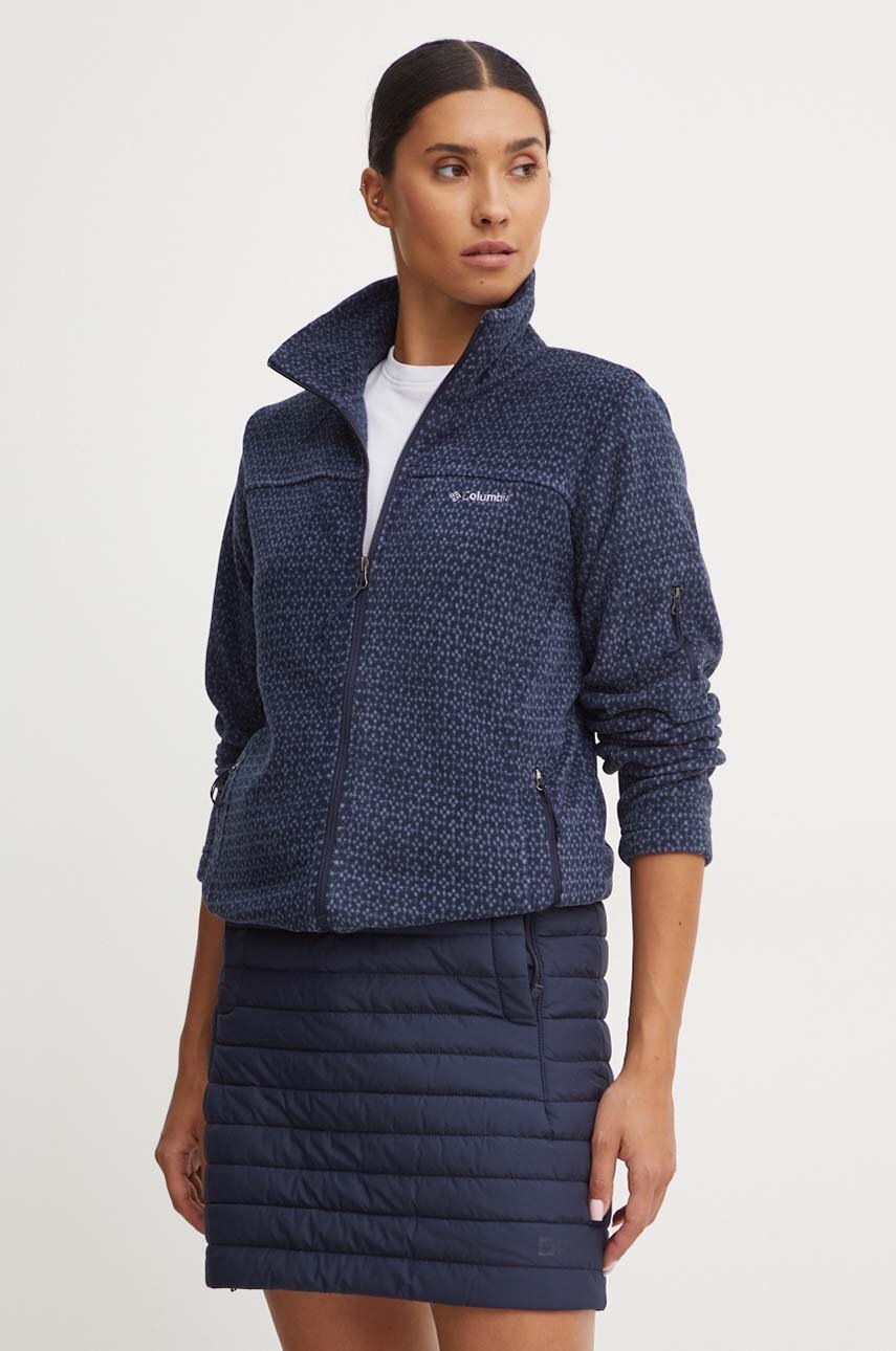 

Спортен суичър Columbia Fast Trek Printed в тъмносиньо с десен, Тъмносин