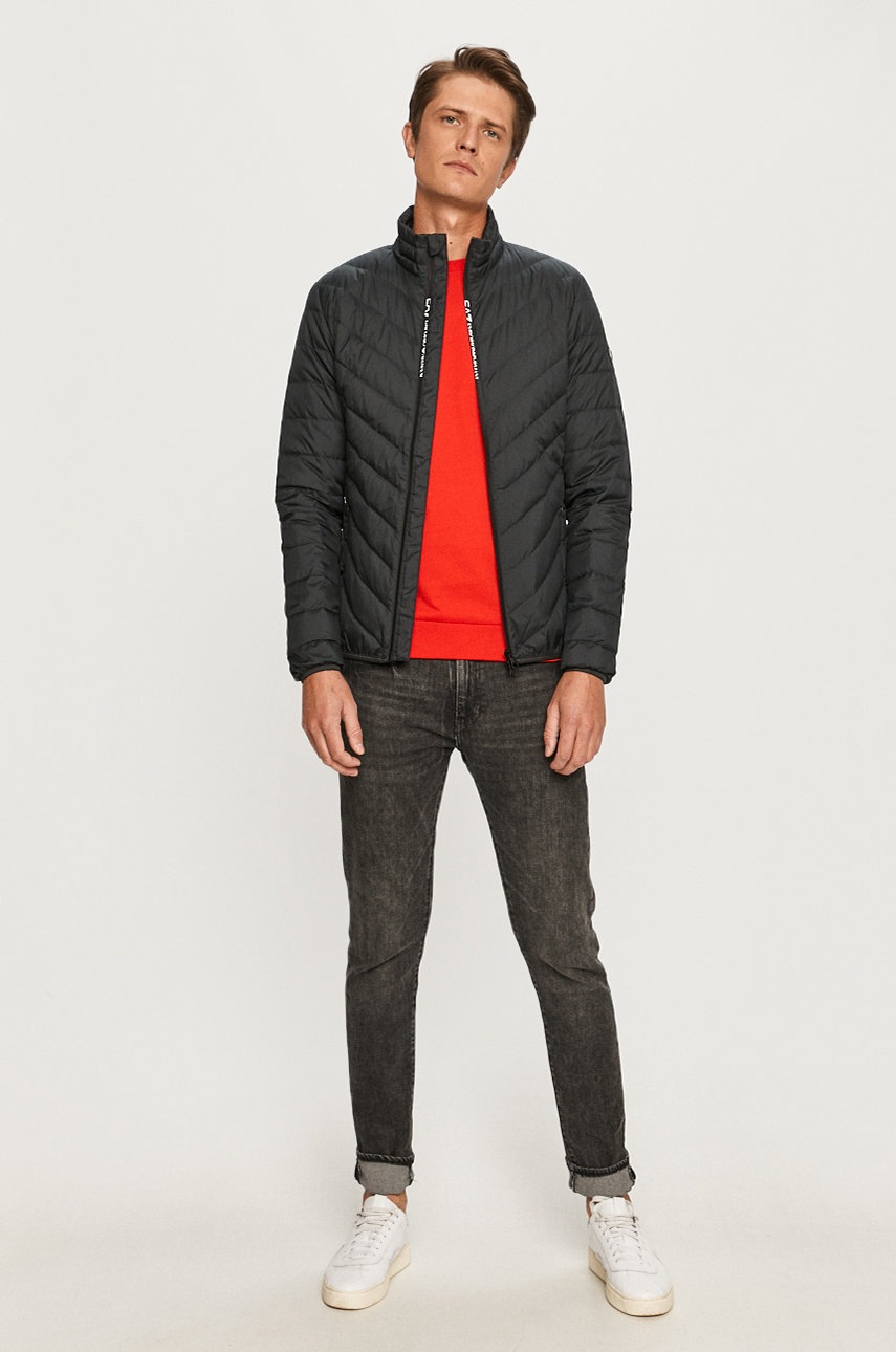 

Кофта EA7 Emporio Armani мужская цвет красный гладкая