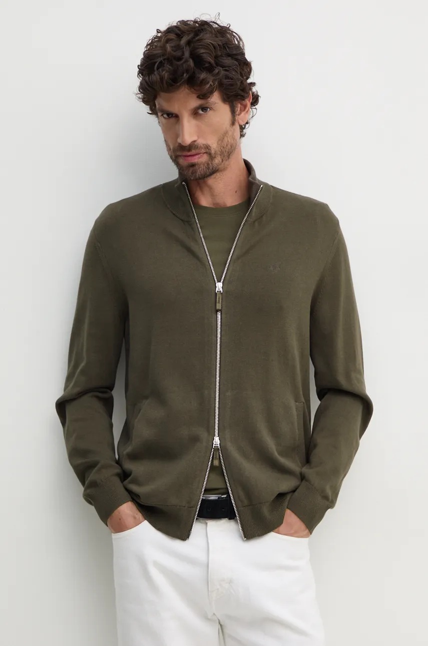 

Памучна жилетка Armani Exchange в кафяво, Зелен