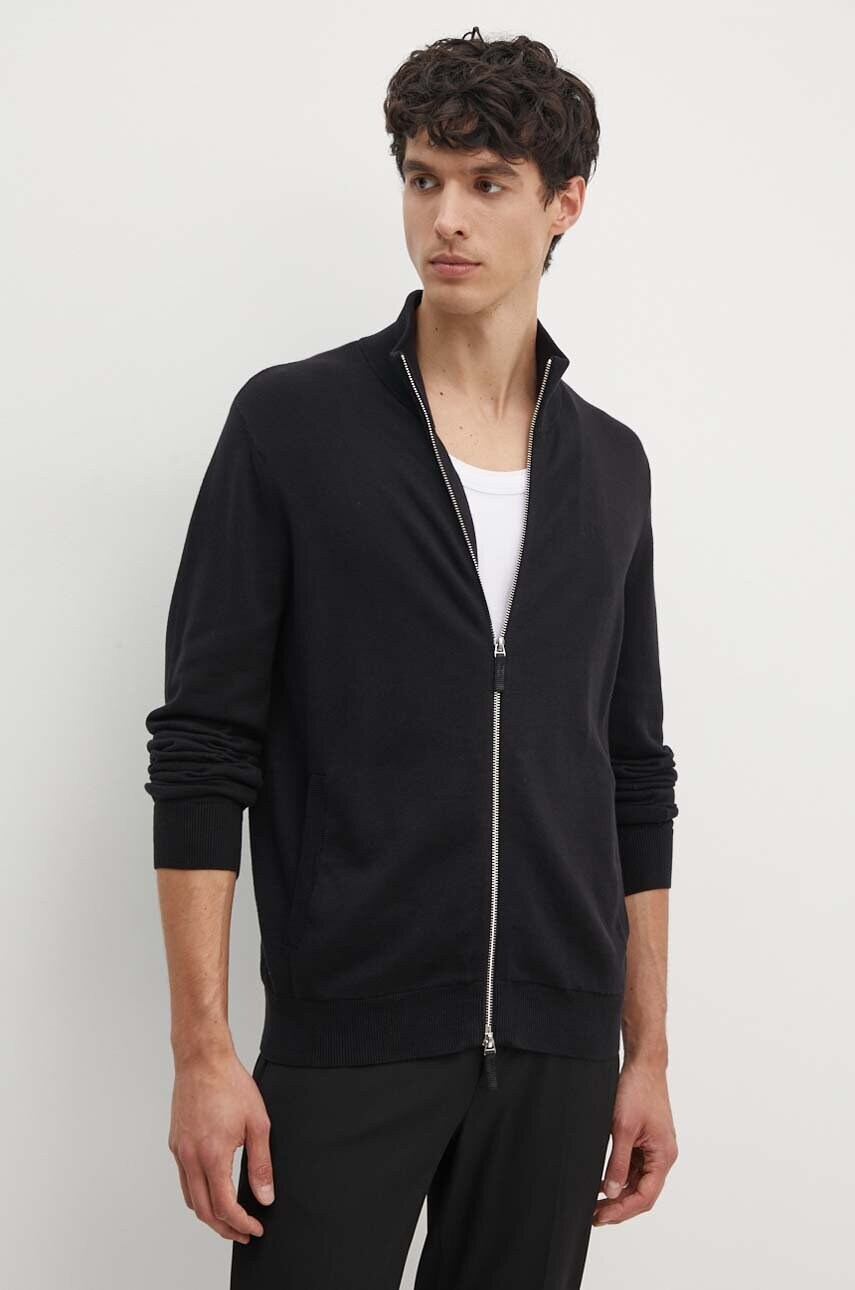

Памучна жилетка Armani Exchange в черно, Черен