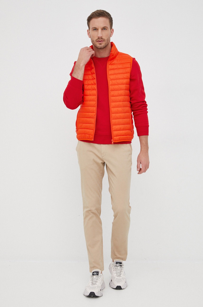 

Кофта Lacoste мужская цвет красный однотонная