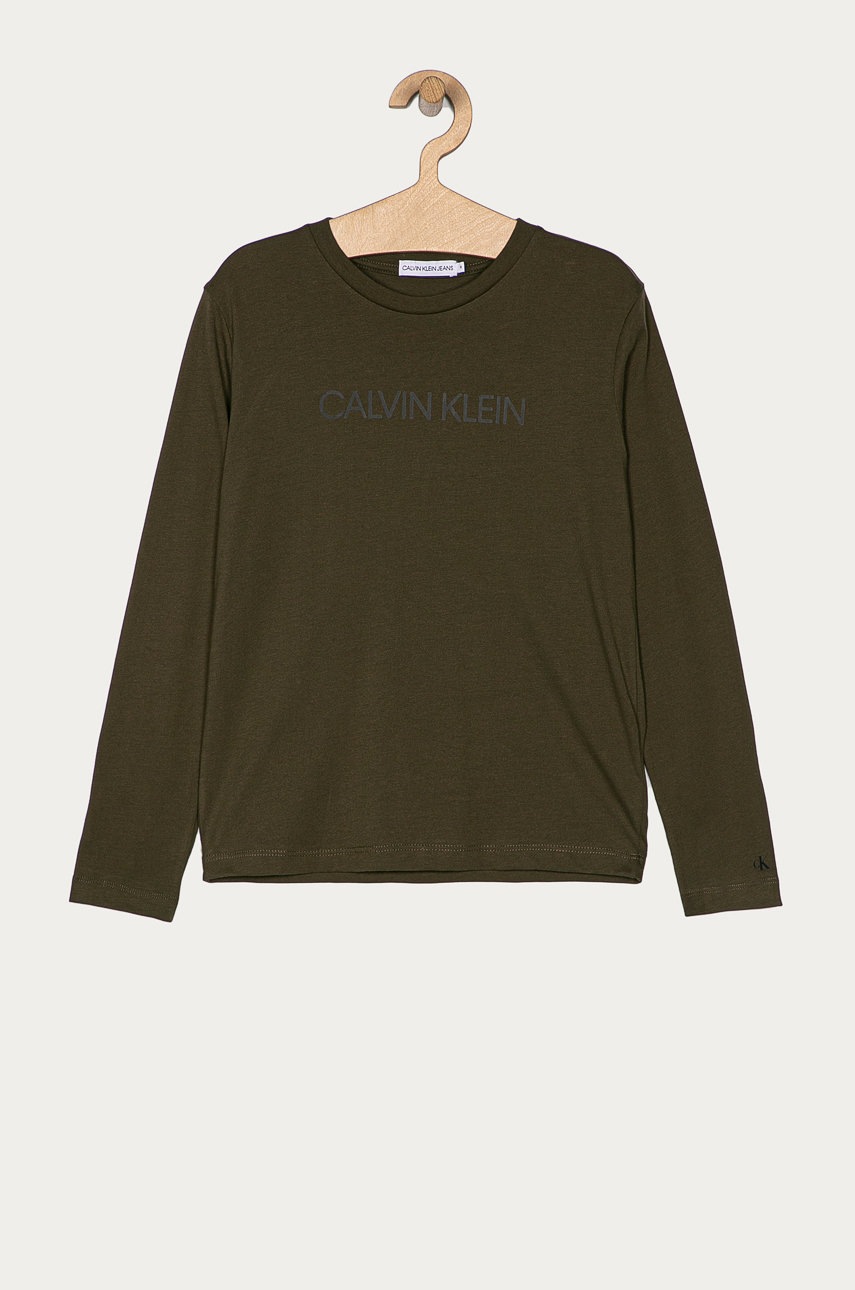 

Calvin Klein Jeans - Детска блуза с дълги ръкави 128-176 cm, Зелен