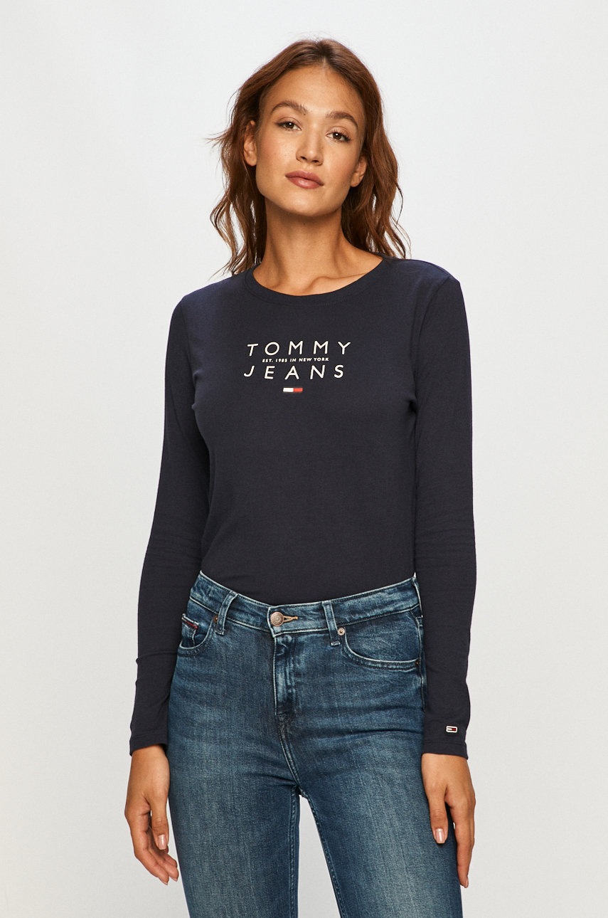 

Tommy Jeans - Блуза с дълъг ръкав, Тъмносин