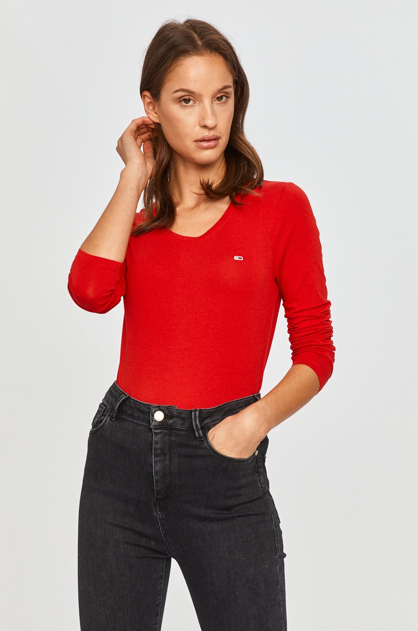

Tommy Jeans - Лонгслив, Красный