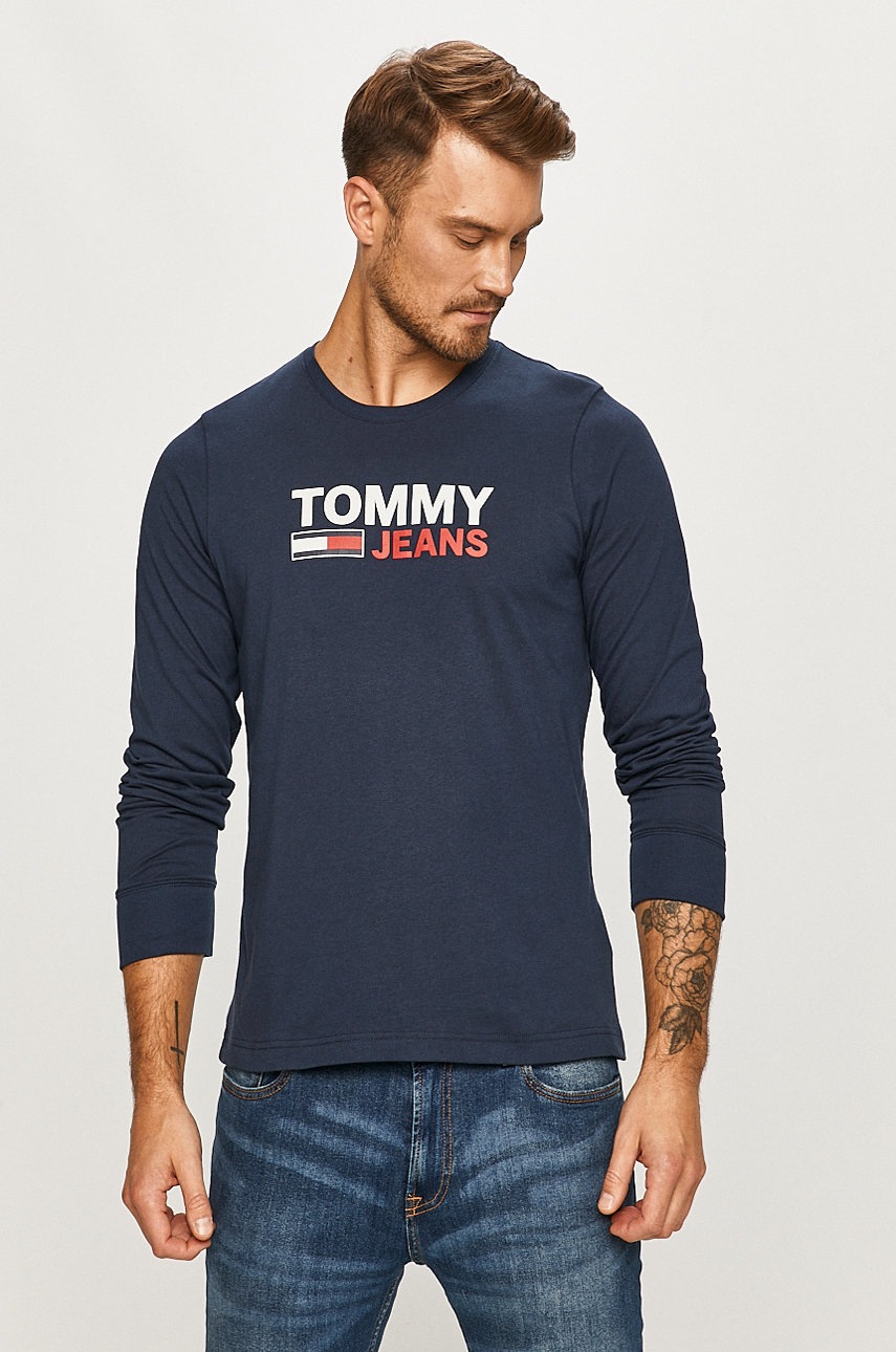 

Tommy Jeans - Блуза с дълъг ръкав, Тъмносин