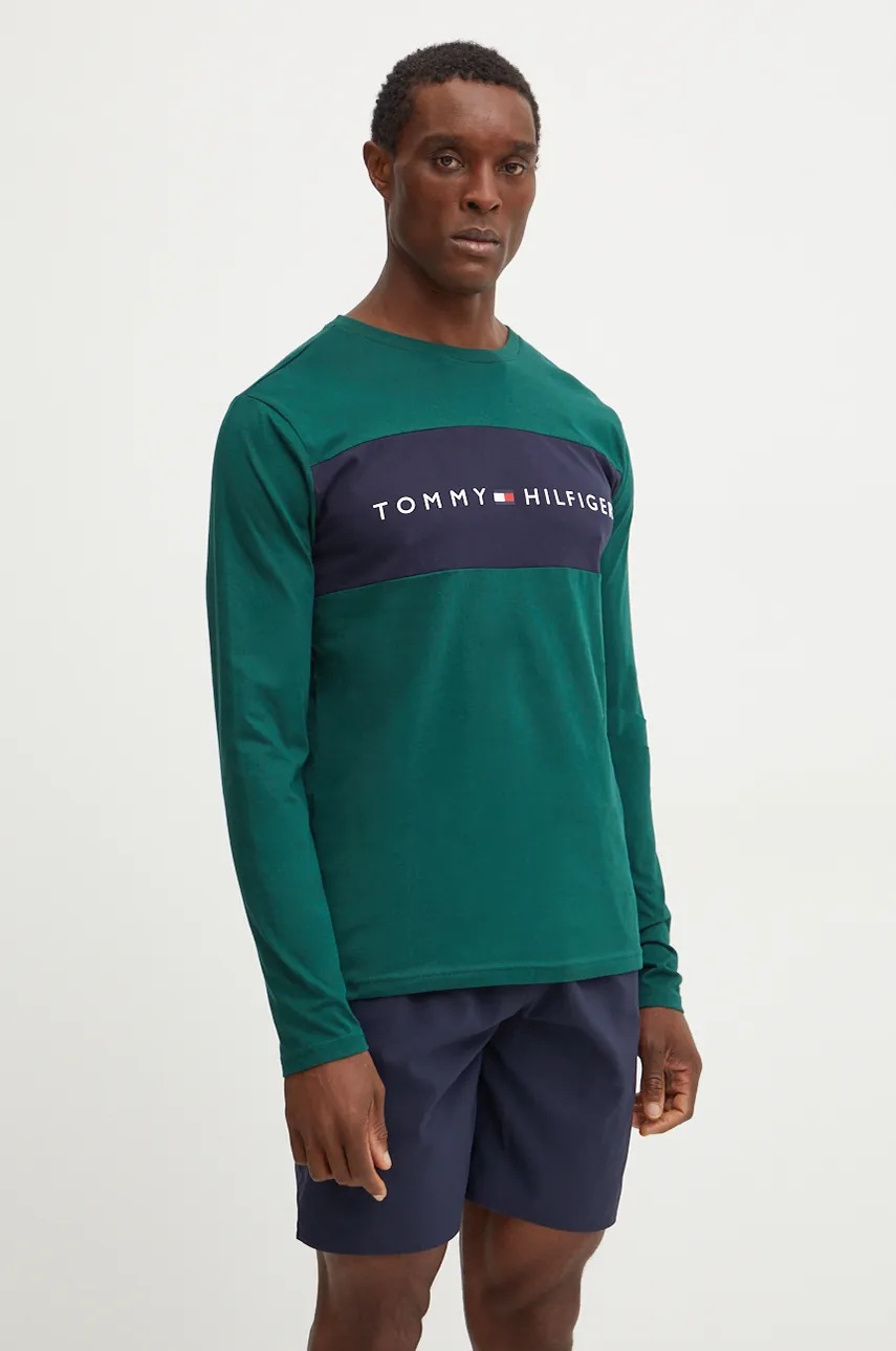 

Блуза с дълги ръкави Tommy Hilfiger в тъмносиньо с принт, Зелен