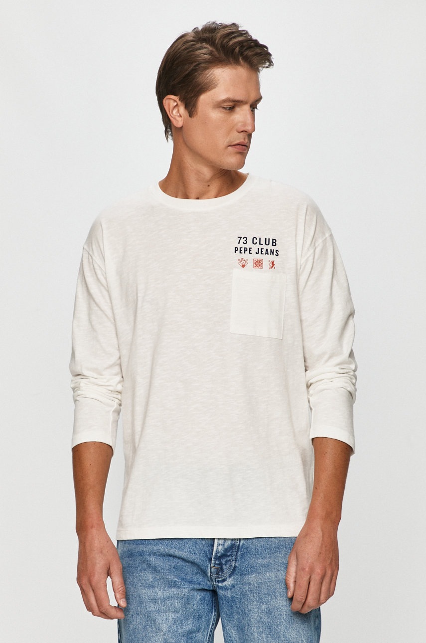 

Pepe Jeans - Блуза с дълъг ръкав Crane, Бял
