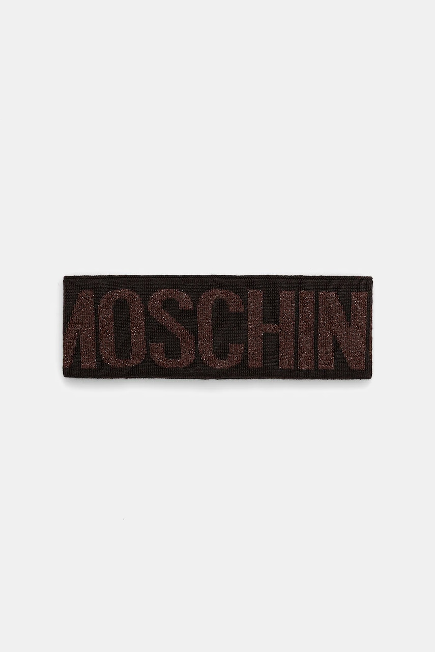Moschino bentiță din lână culoarea negru, M2338 65216