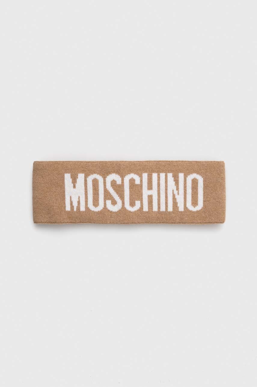 

Вълнена лента за глава Moschino в кафяво, Кафяв