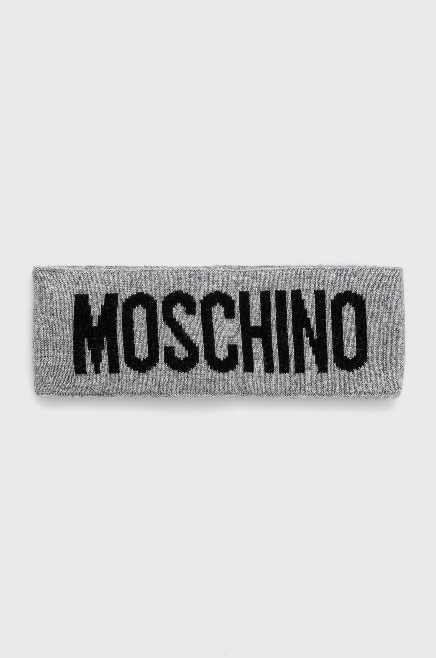 Moschino bentita din lana culoarea gri