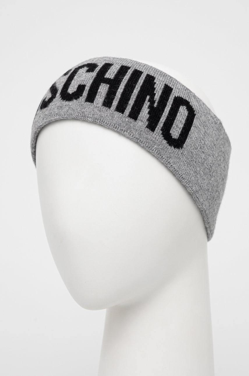 

Вовняна пов'язка Moschino колір сірий