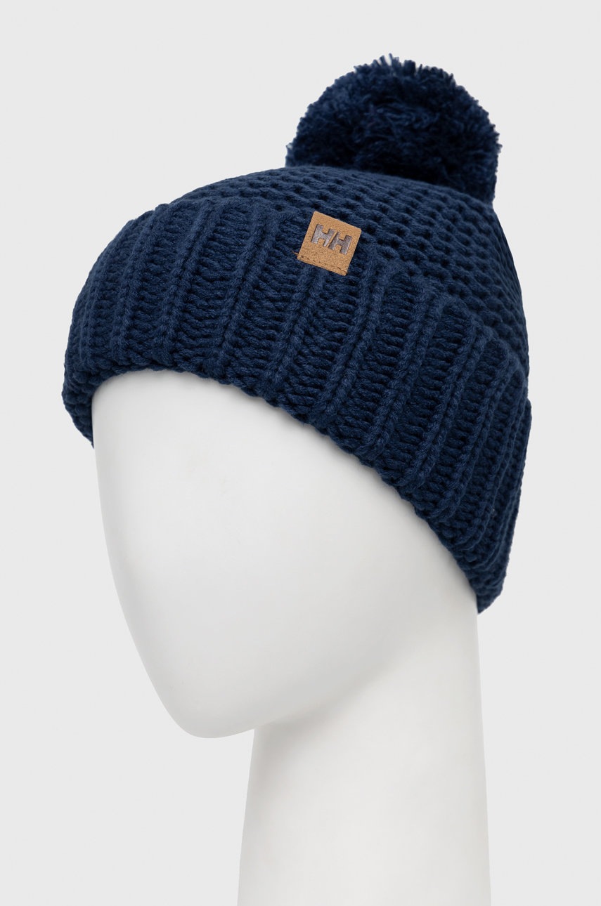 

Шапка Helly Hansen Calgary Chunky цвет синий из толстого трикотажа