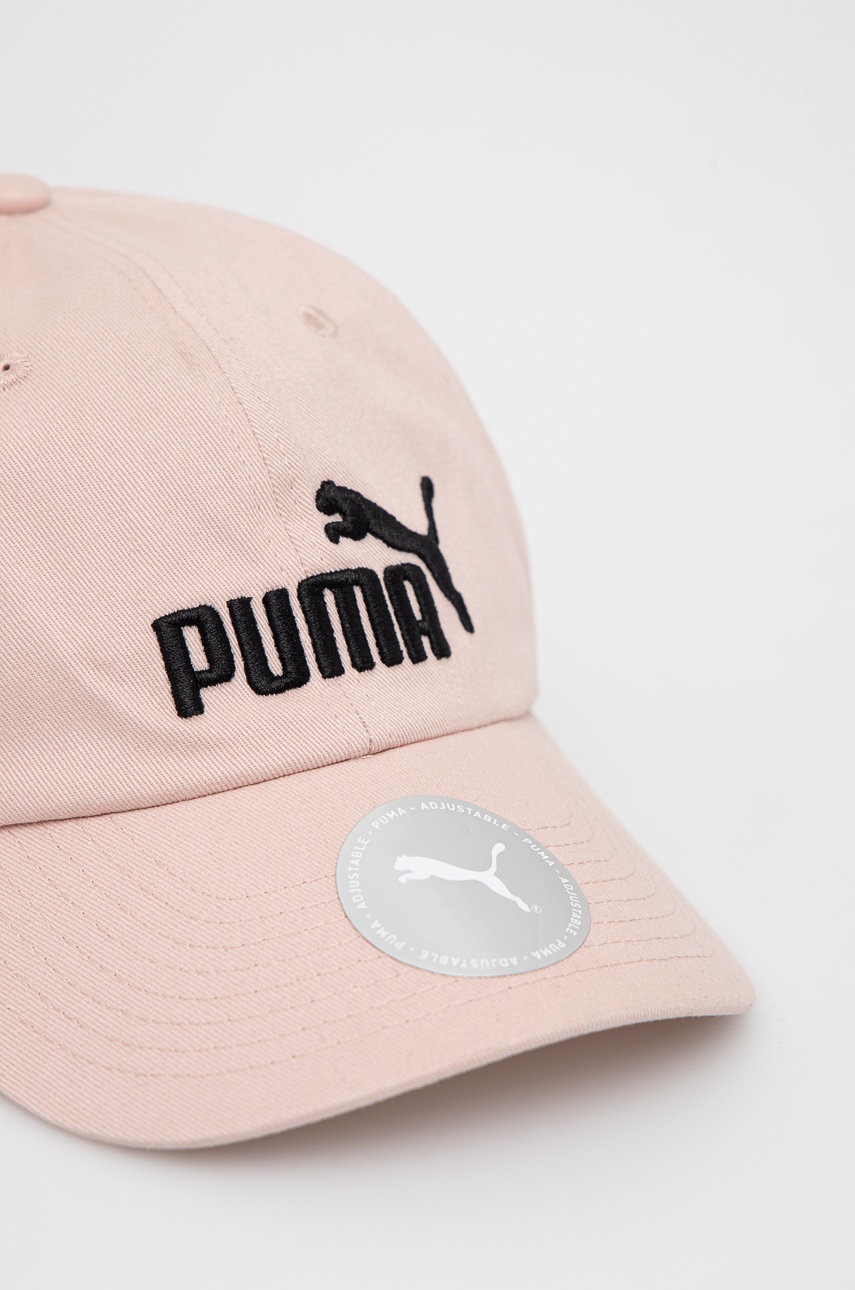 

Хлопковая кепка Puma цвет розовый с аппликацией