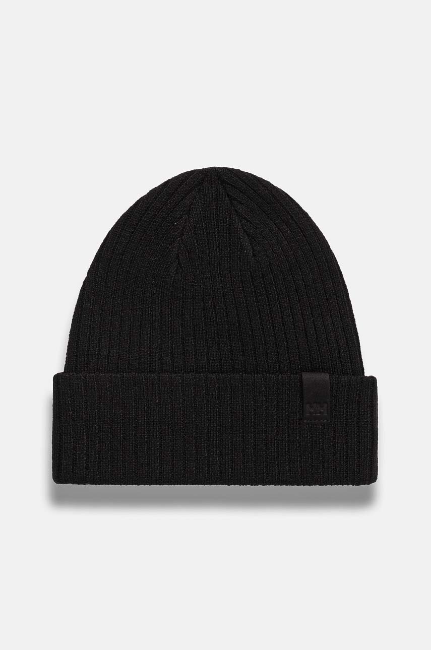 

Шапка с вълна Helly Hansen в черно 67195, Черен