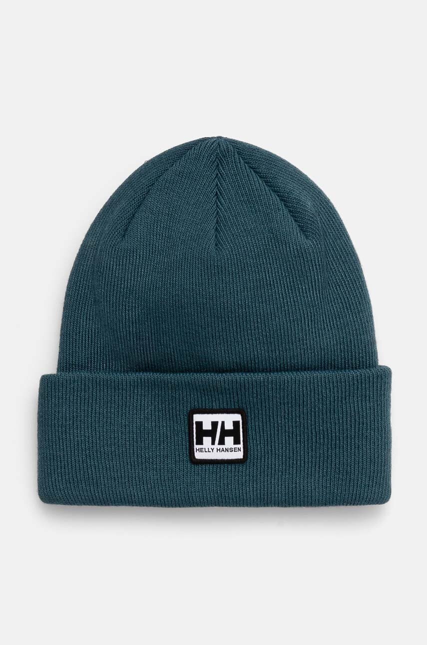 

Шапка Helly Hansen в тюркоазено от плътен трикотаж, Тюркоазен