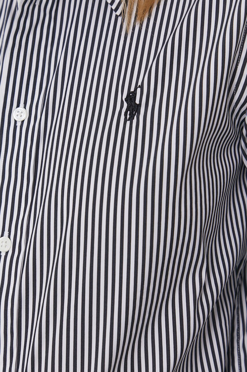 

Сорочка Polo Ralph Lauren жіноча колір чорний regular класичний комір