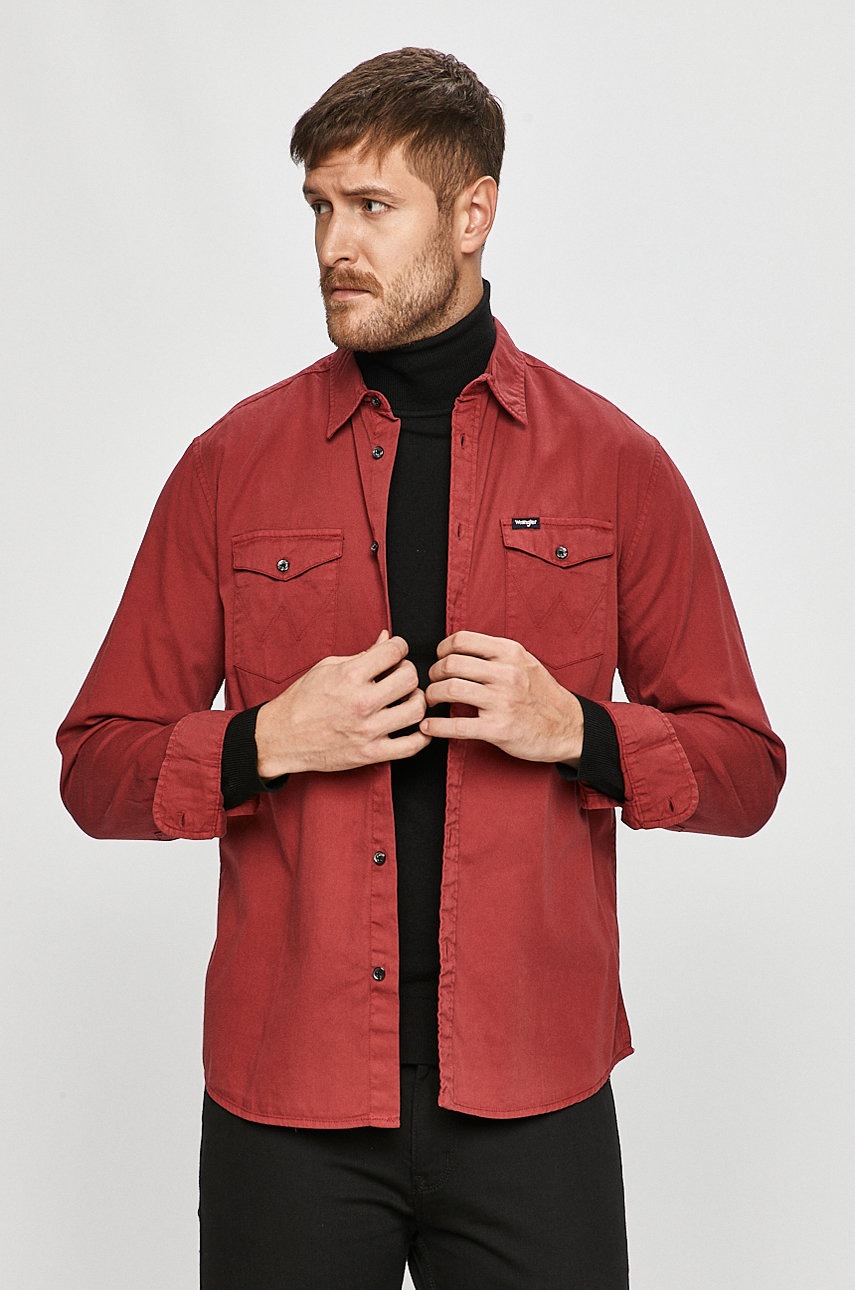 

Wrangler - Хлопковая рубашка, Бордо