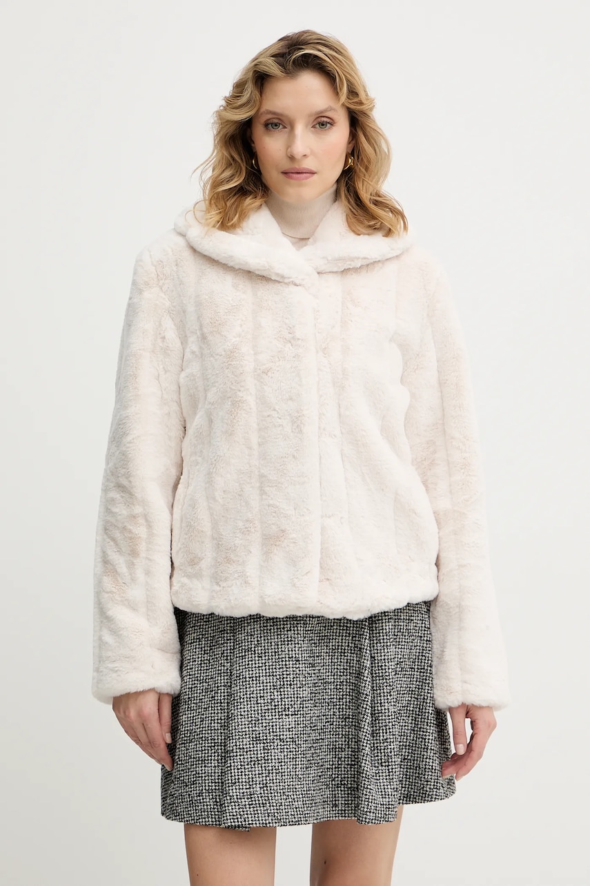 Guess kurtka damska kolor beżowy przejściowa