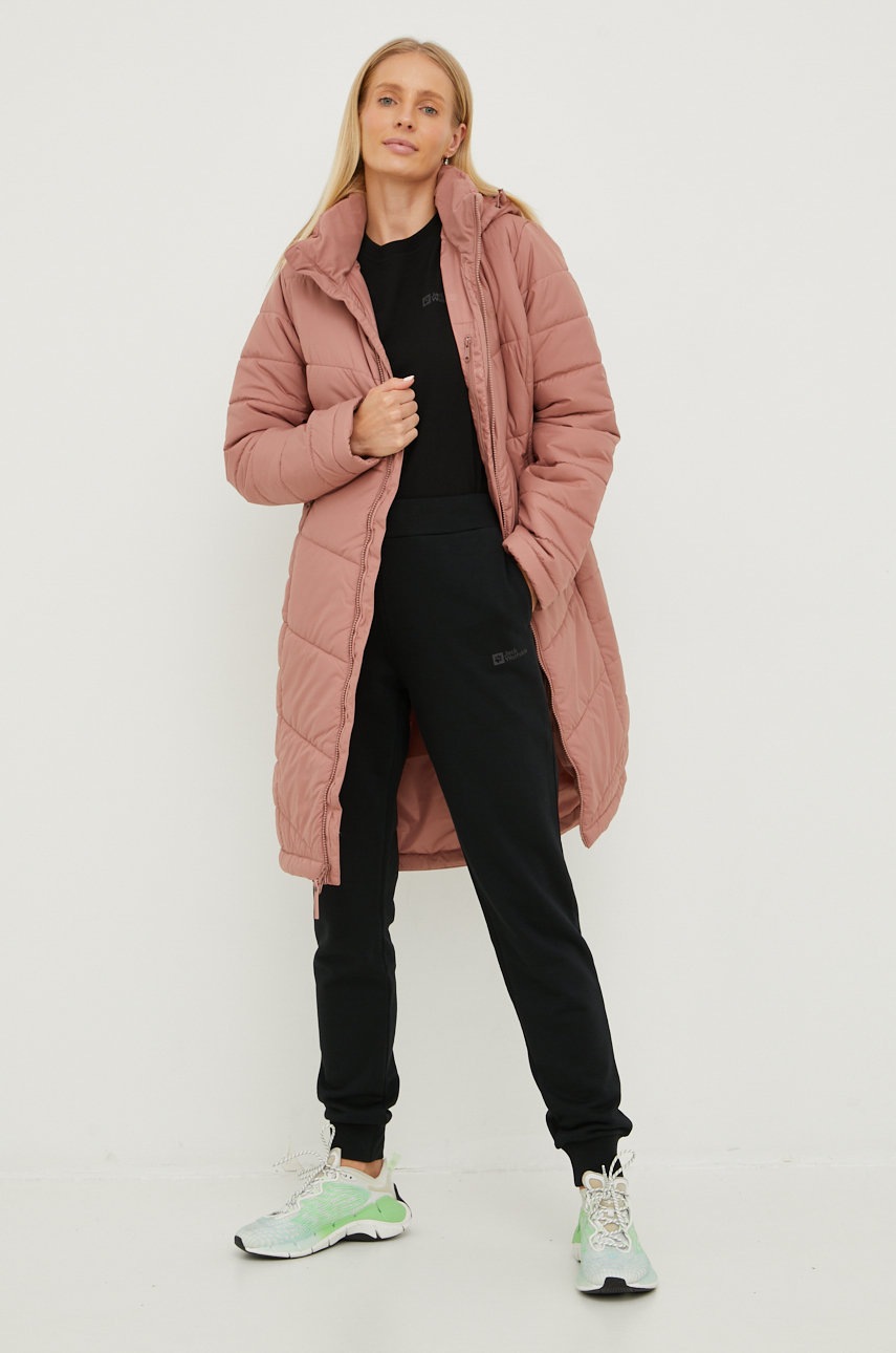 

Куртка Jack Wolfskin жіноча колір рожевий зимова