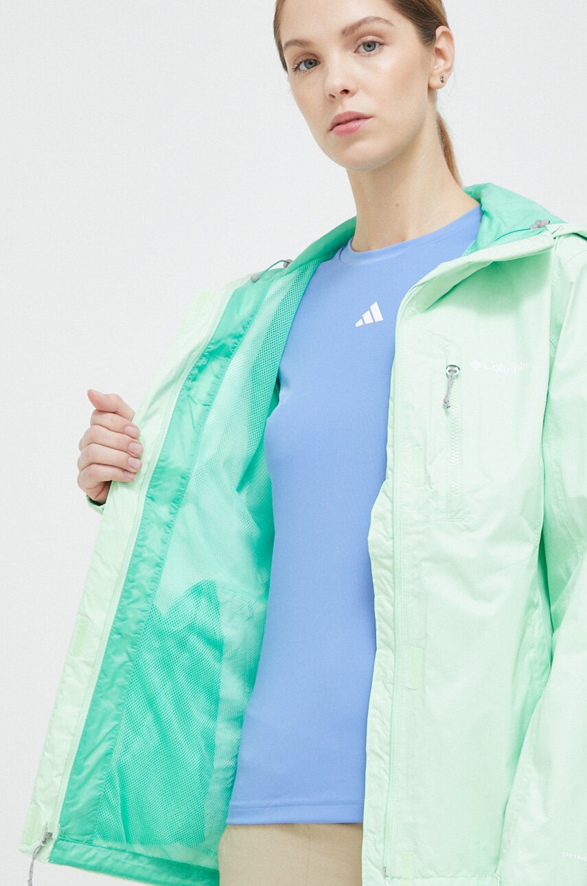 Куртка outdoor Columbia Pouring Adventure II колір зелений перехідна 1760071-468 