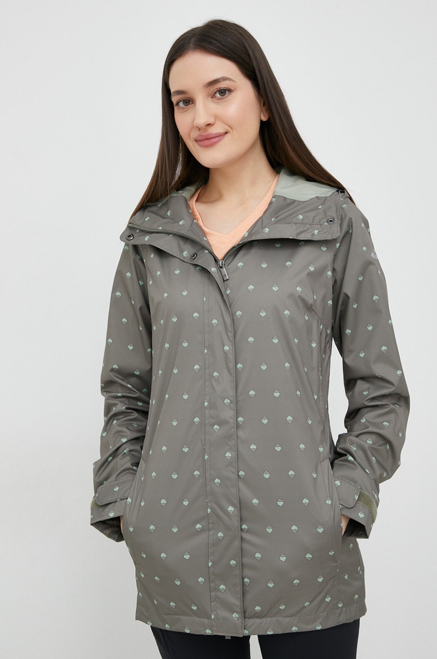 Columbia Geaca De Ploaie Splash A Little Ii Jacket Femei, Culoarea Verde, De Tranzitie