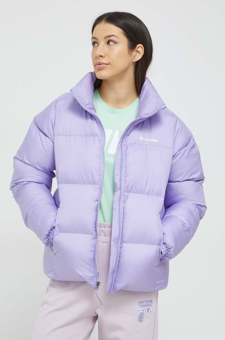 Columbia geacă Puffect Jacket femei, culoarea violet, de iarnă 1864781