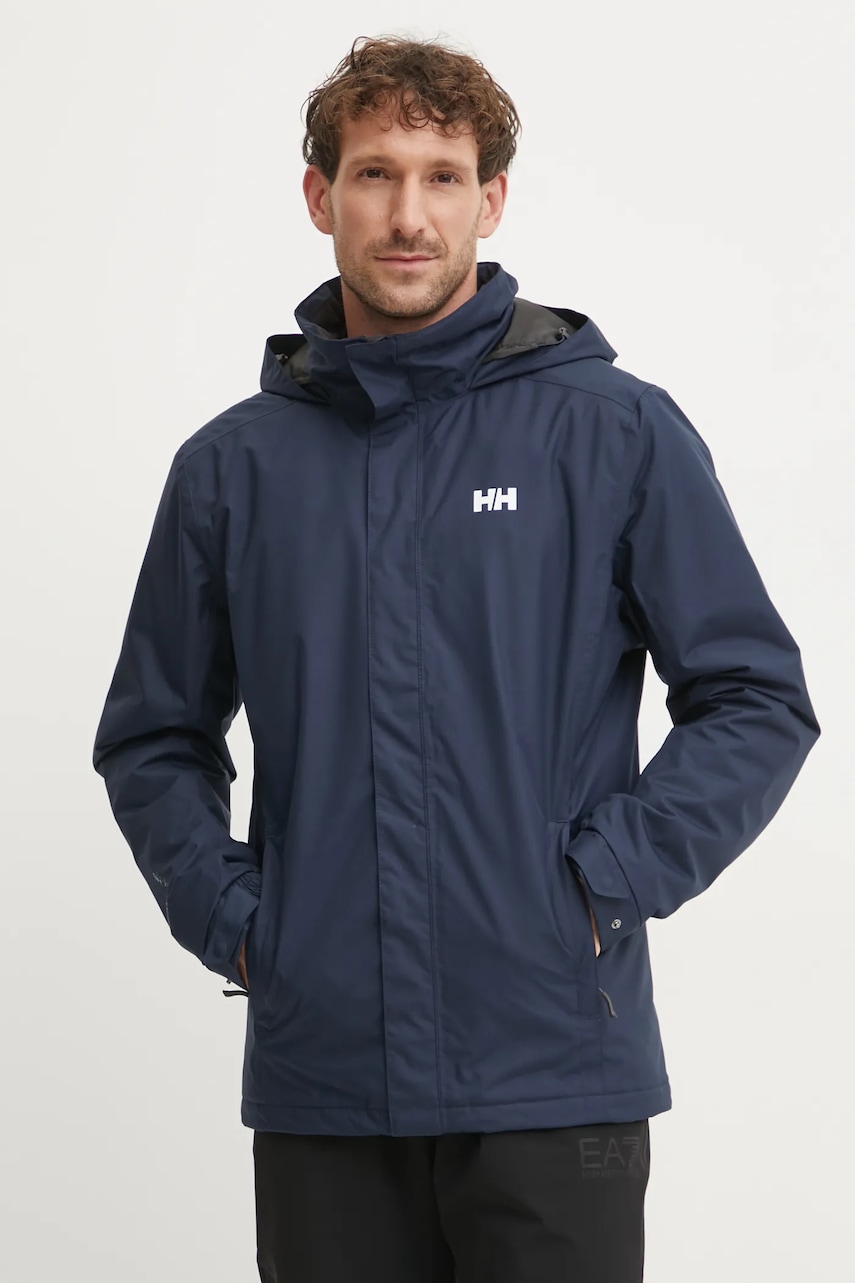 Helly Hansen geacă DUBLINER INSULATED JACKET bărbați, culoarea bleumarin, de tranziție 53117