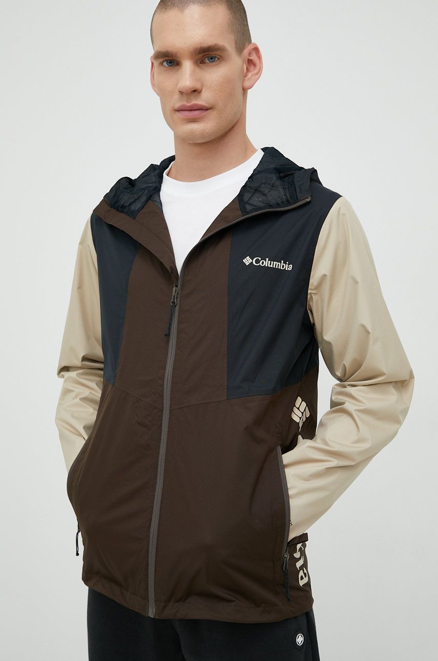 Levně Outdoorová bunda Columbia Inner Limits II Jacket béžová barva, 1893991-465