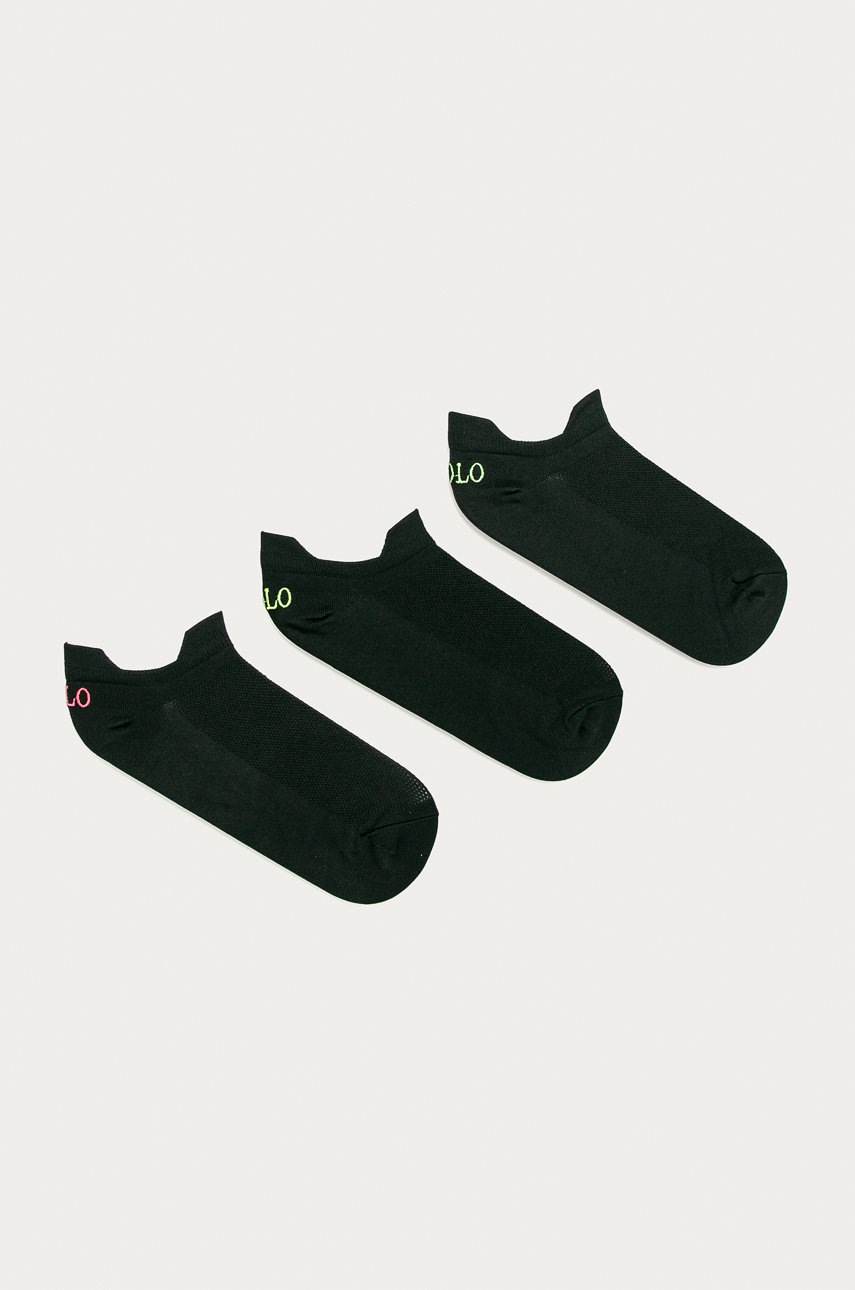 

Polo Ralph Lauren - Къси чорапи (3 бройки), Черен