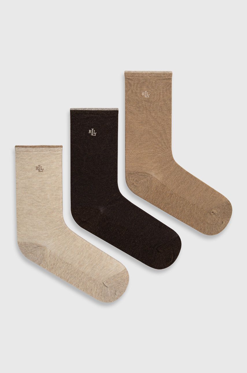 E-shop Ponožky Lauren Ralph Lauren dámské, béžová barva