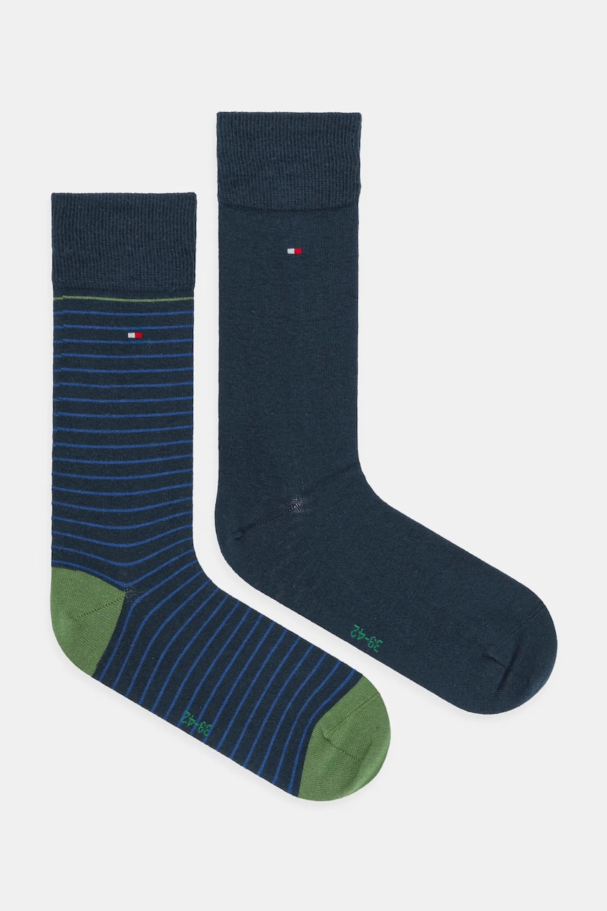 Levně Ponožky Tommy Hilfiger 2-pack tmavomodrá barva, 100001496