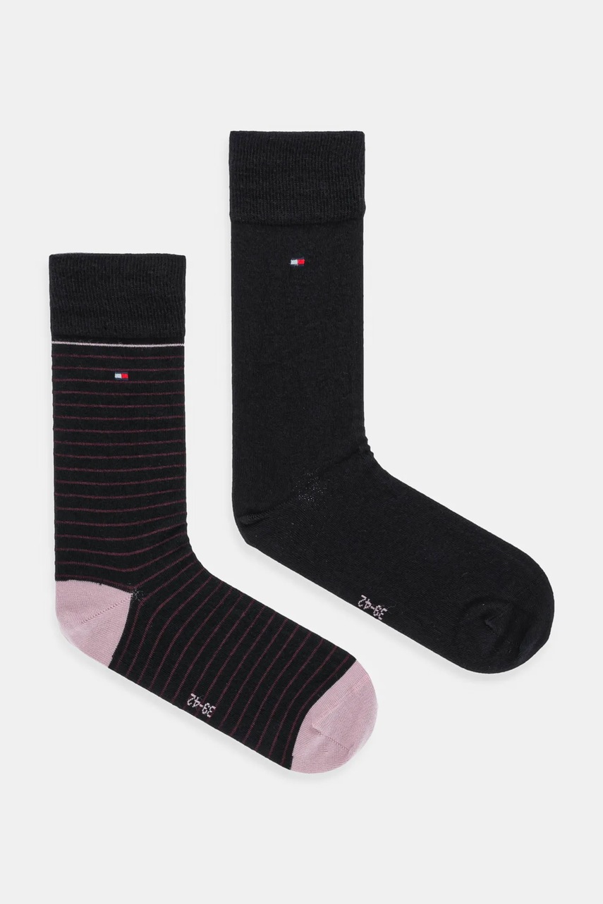 Ponožky Tommy Hilfiger 2-pack tmavomodrá barva, 100001496