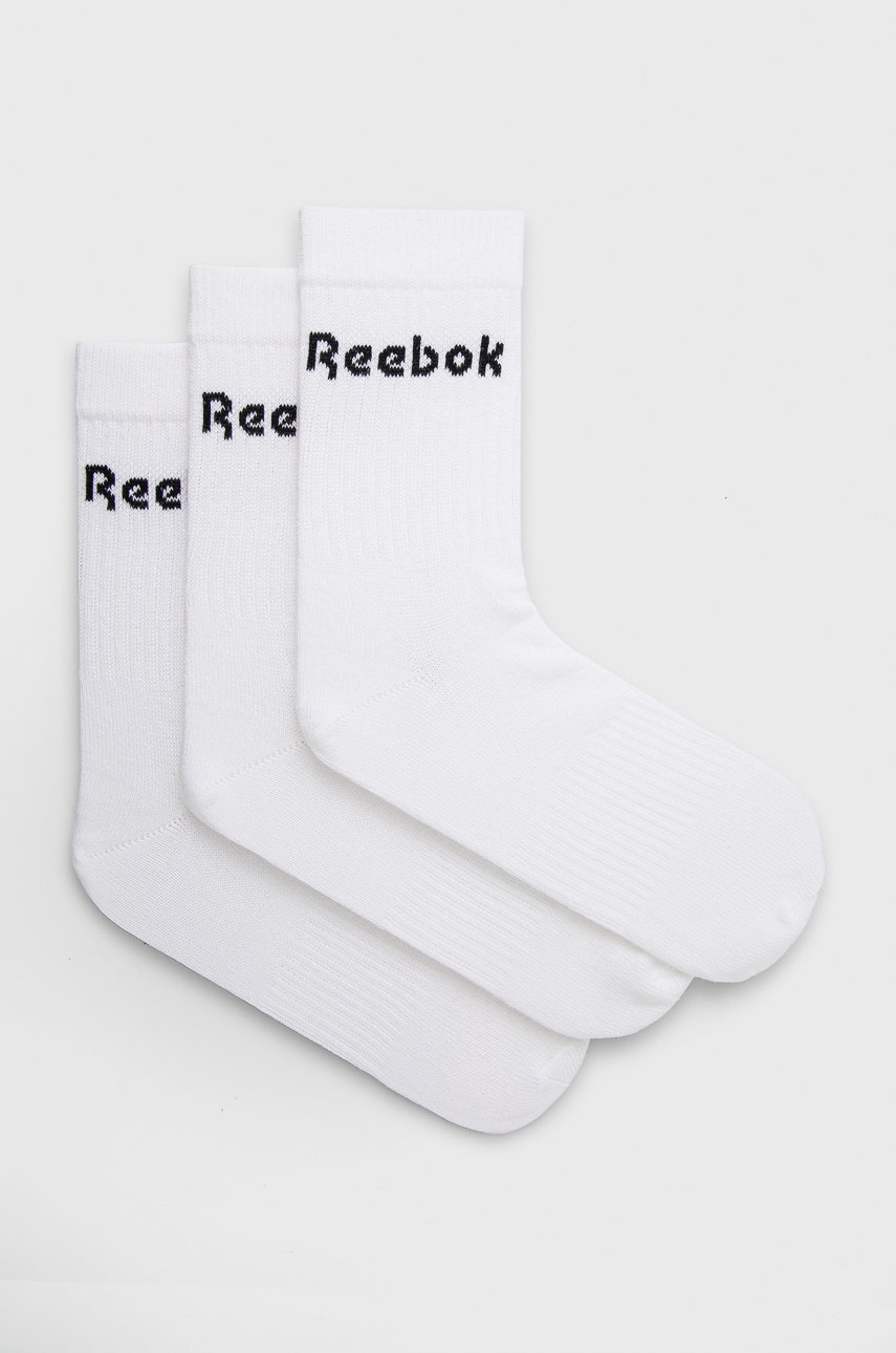 Reebok Șosete (3-pack) bărbați, culoarea alb