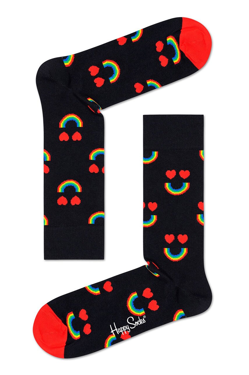 

Happy Socks - Чорапки Happy Rainbow, Черен