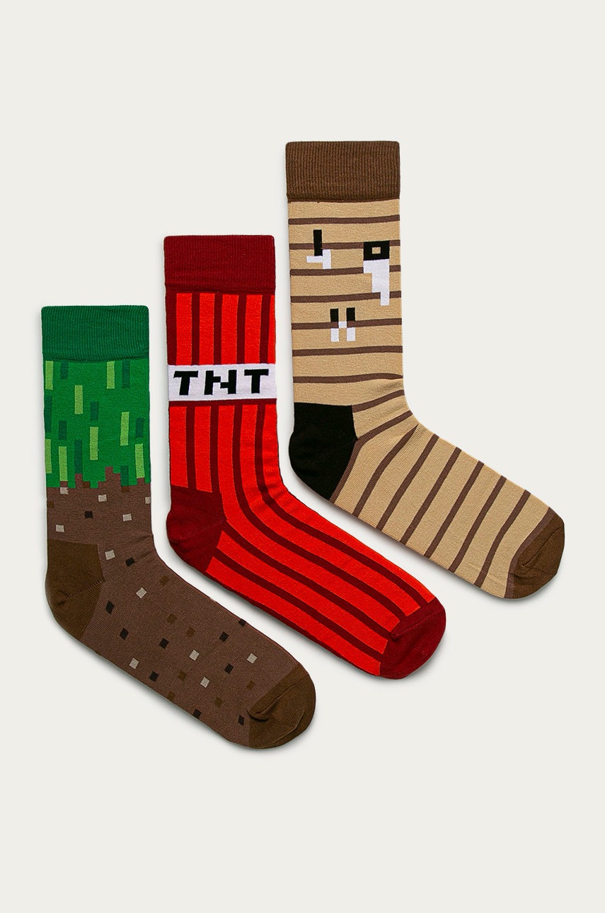

Happy Socks - Носки Minecraft Gift Box (3-PACK, Барвистий