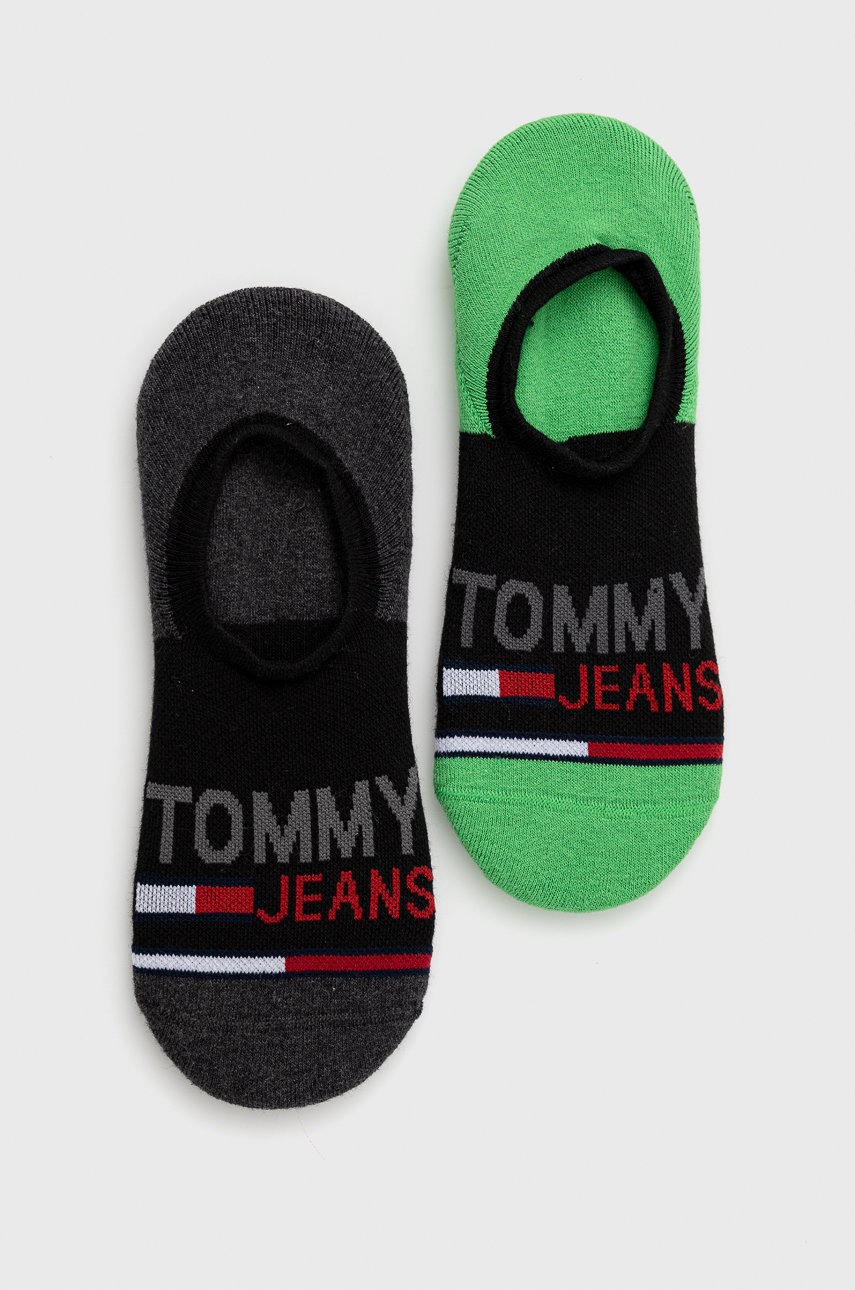 

Tommy Jeans - Къси чорапи (2 чифта), Черен