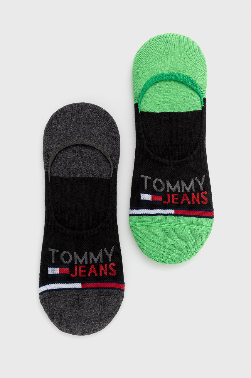 

Tommy Jeans - Къси чорапи (2 чифта), Черен