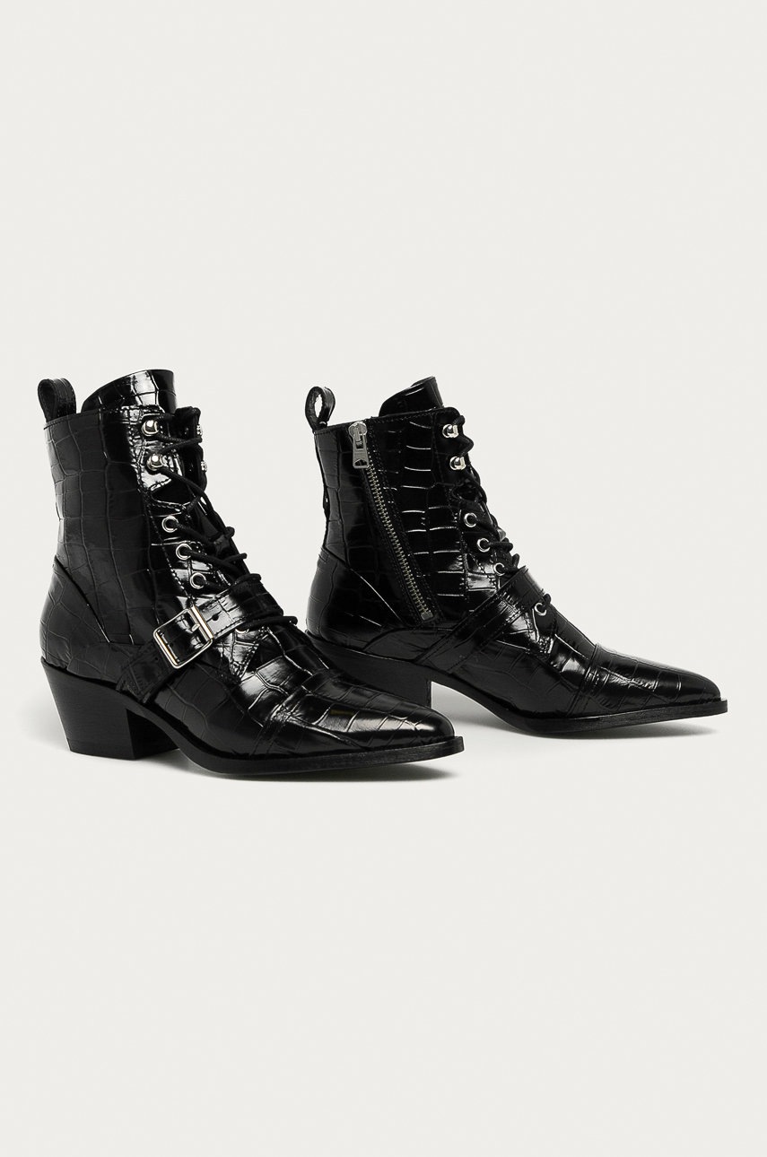 

AllSaints - Шкіряні черевики Katy Croco