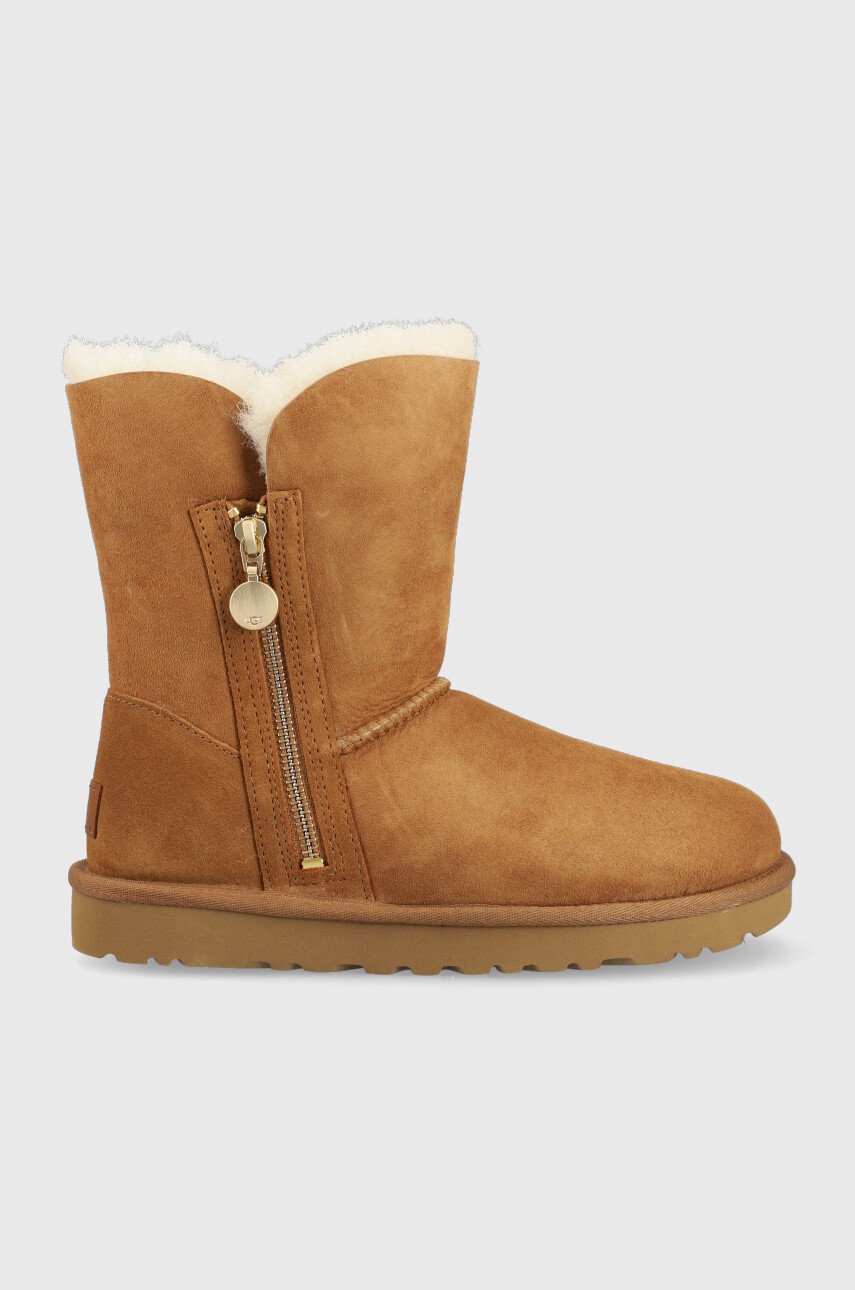 

Замшеві чоботи UGG Bailey Zip Short колір коричневий