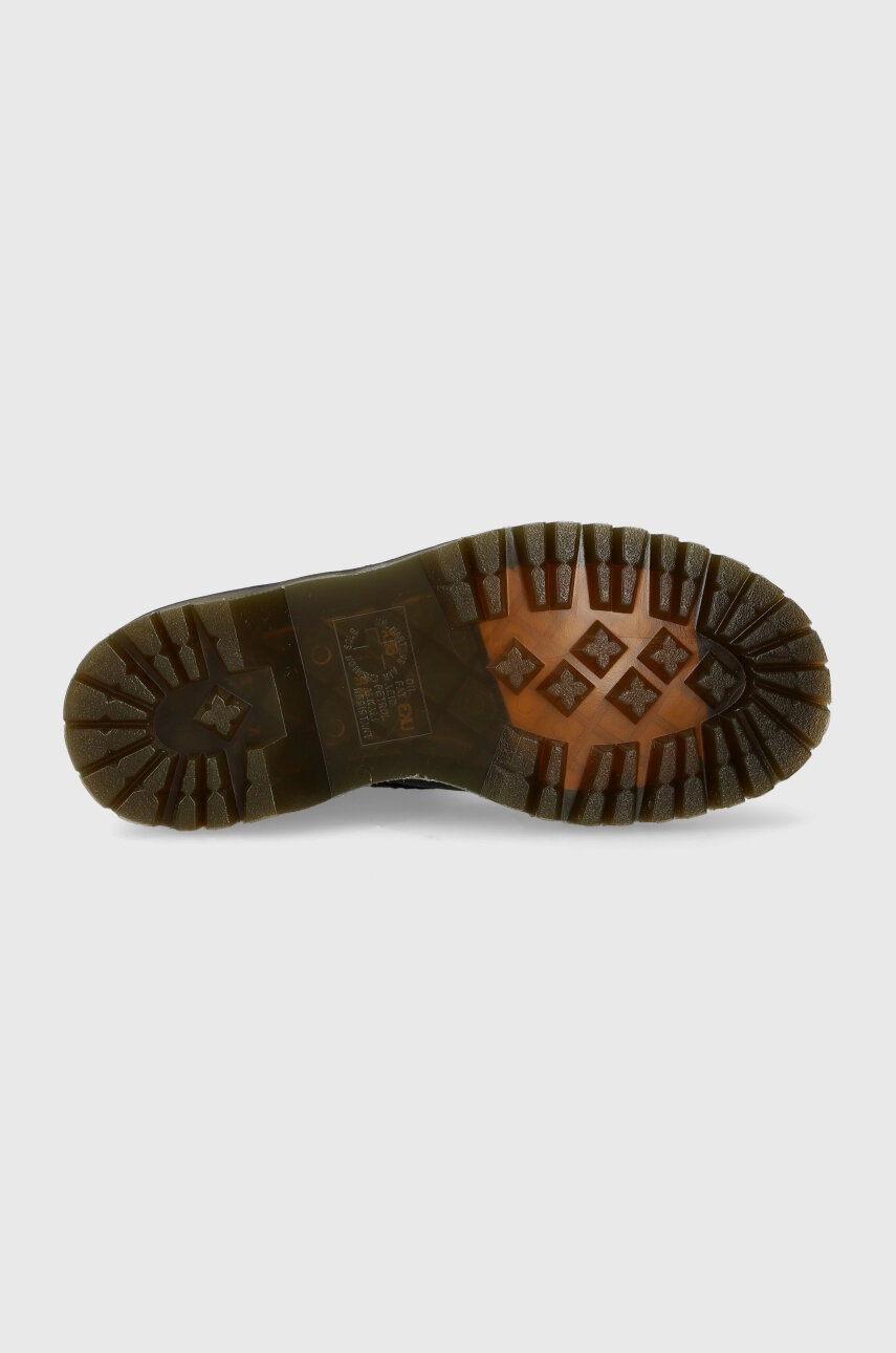 Шкіряні черевики Dr. Martens жіночі колір чорний на плоскому ходу 