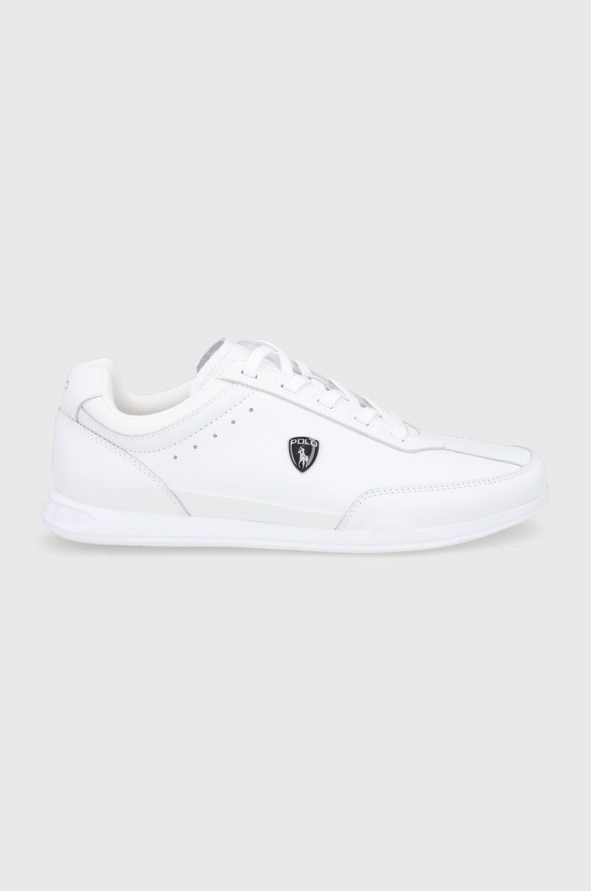 Kožené boty Polo Ralph Lauren bílá barva - bílá -  Svršek: Kůže Vnitřek: Textilní materiál