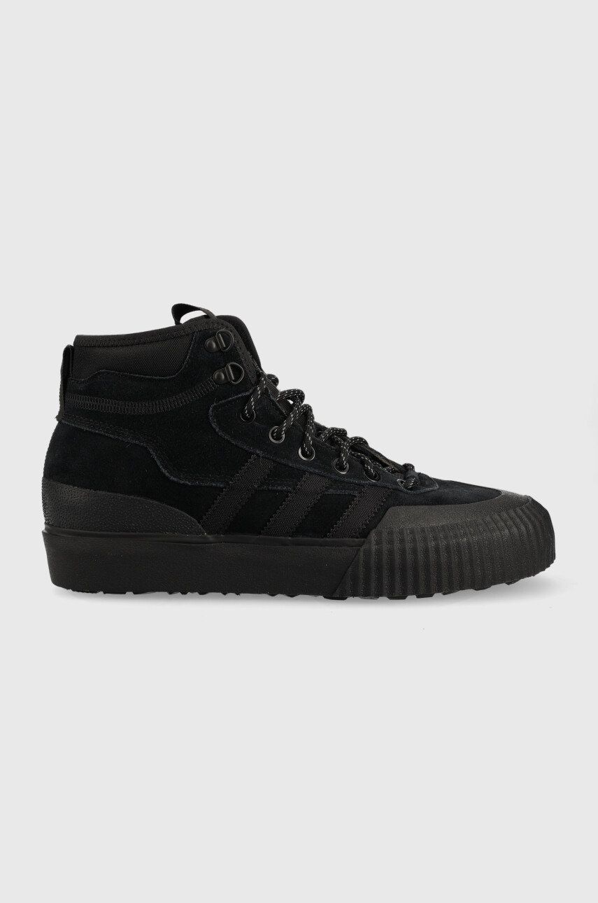 adidas Originals sneakers din piele intoarsă culoarea negru