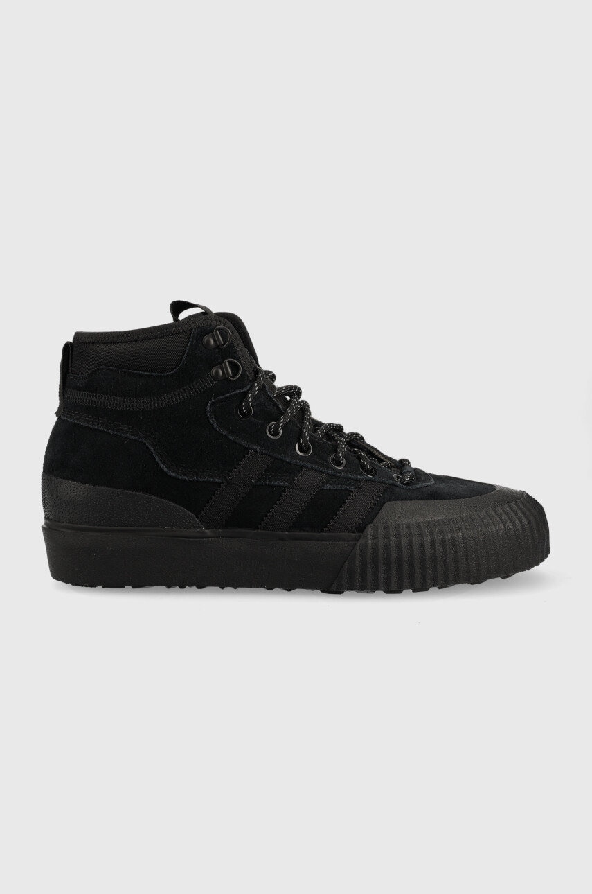 Adidas originals sneakers din piele intoarsă culoarea negru