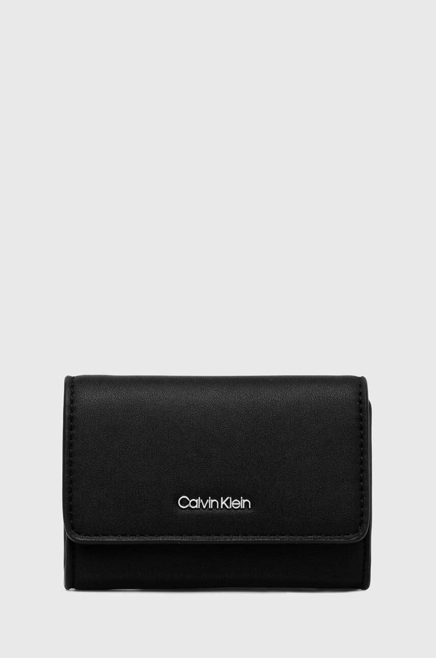 

Портмоне Calvin Klein дамски в черно, Черен