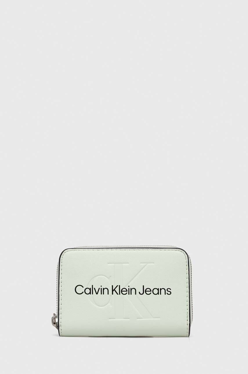 Levně Peněženka Calvin Klein Jeans zelená barva, K60K607229