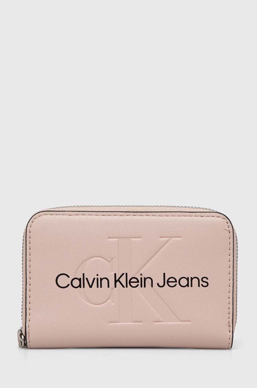 

Портмоне Calvin Klein Jeans дамски в бяло K60K607229, Розов