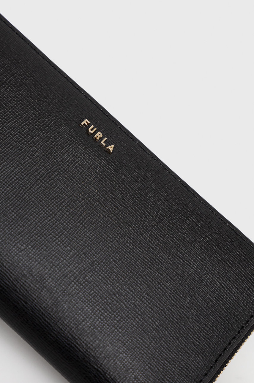 

Шкіряний гаманець Furla жіночий колір чорний